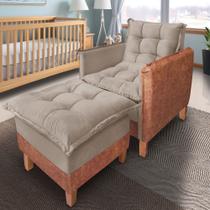 Poltrona Sofá Cama Para Amamentação Com Puff Bz Home Decor