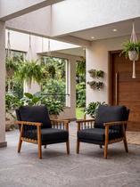 Poltrona Sofá Estofado Lumi Design Contemporâneo Sala de Estar Varanda Alpendre Cozinha Escritório Recepção