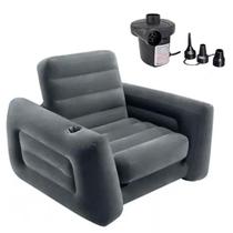 Poltrona sofá intex cama de luxo aveludada + bomba ar eletrica Poltrona sofá intex cama de luxo aveludada + bomba ar eletrica