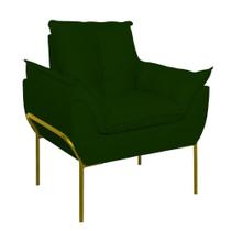 Poltrona Sofá Opala Suede Verde Base Metal Dourada Balaqui Estofados Poltrona Sofá Opala Suede Verde Base Metal Dourada Balaqui Estofados