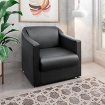 Poltrona Sofá Recepção Office - Preto - Mobili