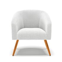 Poltrona Stella Bouclê Pés Palito Castanho - D'rossi Cor Off White Poltrona Stella Bouclê Pés Palito Castanho - D'rossi Cor Off White