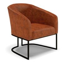 Poltrona Stella Corano Base Metálica Industrial Preto - D'Rossi