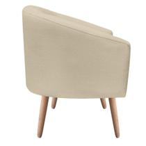 Poltrona Stella Linho Areia A27 Pés Palito Natural Drossi Poltrona Stella Linho Areia A27 Pés Palito Natural Drossi