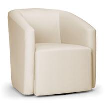 Poltrona Stella Max material sintético Base Giratória - D'rossi Cor Bege