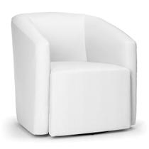 Poltrona Stella Max material sintético Base Giratória - D'rossi Cor Branco