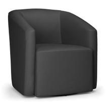 Poltrona Stella Max material sintético Preto Base Giratória - D'rossi