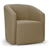 Poltrona Stella Max Suede Base Giratória - D'rossi Cor Marrom Rato Poltrona Stella Max Suede Base Giratória - D'rossi Cor Marrom Rato