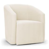Poltrona Stella Max Veludo Base Giratória - D'rossi Cor Bege Poltrona Stella Max Veludo Base Giratória - D'rossi Cor Bege