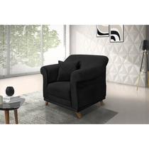 Poltrona Suede Arras Preto