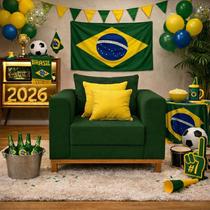 Poltrona Suede Verde PentaCampeão Sala de Estar Conforto para Assistir Jogos Futebol Poltrona Suede Verde PentaCampeão Sala de Estar Conforto para Assistir Jogos Futebol