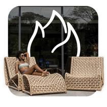 Poltrona Summer Espreguiçadeira em Trama Náutica Estrutura em Alumínio Resistente Eco Flame Garden Poltrona Summer Espreguiçadeira em Trama Náutica Estrutura em Alumínio Resistente Eco Flame Garden