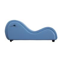 Poltrona Tantra Exótica Divã Azul Claro com Pegador Tapeçaria Parrilha