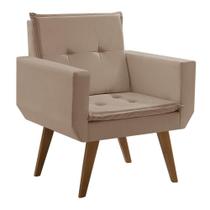 Poltrona Taurus 1 Lugar Base Palito Tecido Cappuccino Poltrona Taurus 1 Lugar Base Palito Tecido Cappuccino