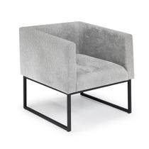 Poltrona Thais Aço Carbono Preto