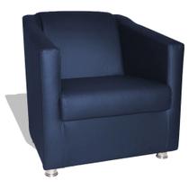 Poltrona tilla azul marinho suede para sala de estar,salão escritoria Biselos-Decor