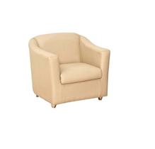 Poltrona tilla bege suede para sala de estar,salão escritoria Biselos-Decor