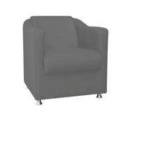 Poltrona tilla cinza suede para sala de estar,salão escritoria Biselos-Decor