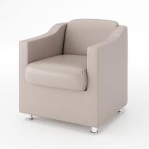 Poltrona Tilla Recepção Consultório Dentista material sintético Bege Balaqui Decor Poltrona Tilla Recepção Consultório Dentista material sintético Bege Balaqui Decor