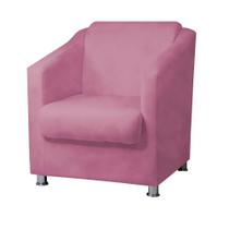 Poltrona tilla rose suede para sala de estar,salão escritoria Biselos-Decor