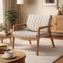 Poltrona Uxua Luxuosa em Linho Pés em Madeira Maciça Para Sala De Estar, Area Gourmet, Quarto. Poltrona Uxua Luxuosa em Linho Pés em Madeira Maciça Para Sala De Estar, Area Gourmet, Quarto.