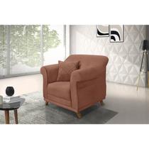 Poltrona Veludo Arras Laranja Cobre Poltrona Veludo Arras Laranja Cobre
