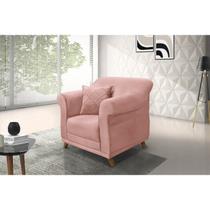Poltrona Veludo Arras Rosa