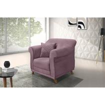 Poltrona Veludo Arras Roxo Uva