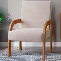 Poltrona Veneza Mel/Veludo Marfim - Viero Móveis