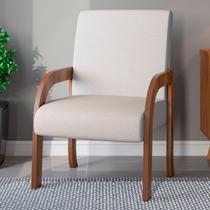 Poltrona Veneza Seda/Linho Amêndoa - Viero Móveis