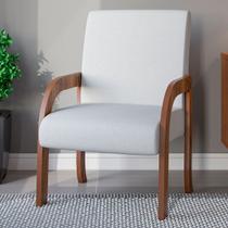 Poltrona Veneza Seda/Linho Gelo - Viero Móveis