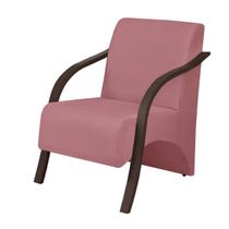 Poltrona Vênus 1 Lugar Braço Madeira DSalla Suede