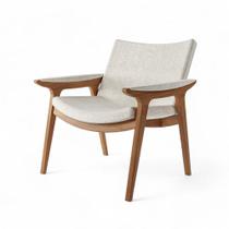 Poltrona Viçosa Estrutura Champagne Tecido Boucle Branco - 76968 Poltrona Viçosa Estrutura Champagne Tecido Boucle Branco - 76968