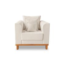 Poltrona Viena Beny Linho Bege