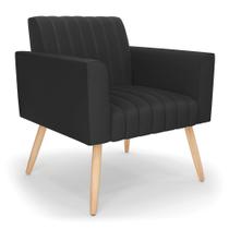 Poltrona Viena Gomada material sintético Pés Palito Natural D03 - D'Rossi Poltrona Viena Gomada material sintético Pés Palito Natural D03 - D'Rossi