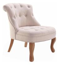 Poltrona Vivaldi Bege Tecido 65x72x77 Cm Classica E Elegante Poltrona Vivaldi Bege Tecido 65x72x77 Cm Classica E Elegante