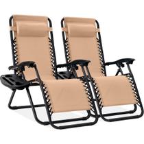 Poltronas reclináveis Best Choice Steel Mesh, conjunto de 2 bege