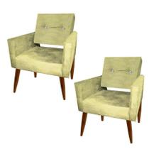 Poltronas Vanessa Charme Kit Com Duas Amarelo Poltronas Vanessa Charme Kit Com Duas Amarelo