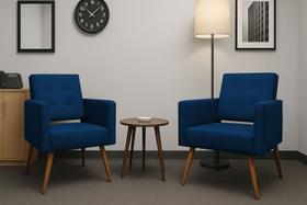 Poltronas Vanessa Charme Kit Com Duas Marinho Poltronas Vanessa Charme Kit Com Duas Marinho