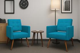 Poltronas Vanessa Kit Com Duas Turquesa Poltronas Vanessa Kit Com Duas Turquesa