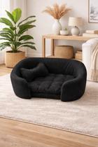 Poltroninha Caminha Pet G Revestimento Suede Veludinho com Almofada Cor:Cinza