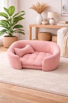 Poltroninha Caminha Pet M Revestimento Suede Veludinho com Almofada Cor:Marrom Poltroninha Caminha Pet M Revestimento Suede Veludinho com Almofada Cor:Marrom