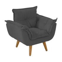 Poltroninha Infantil Opalinha 2 a 6 anos Suede Cinza