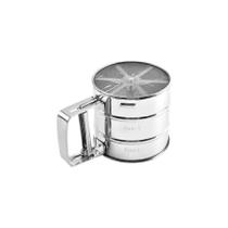Polvilhador e Peneira de Inox - Caneca com Gatilho - 10x15cm - 1 unidade - Prime Chef - Rizzo