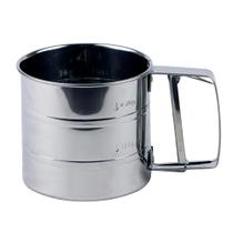 Polvilhador Inox Luxo Peneirar Caneca Farinha Com Gatilho