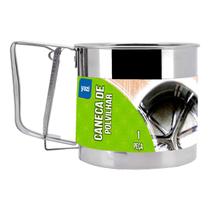 Polvilhador Inox Peneirar Caneca Farinha C/ Gatilho tapioca Polvilhador Inox Peneirar Caneca Farinha C/ Gatilho tapioca