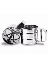 Polvilhador Peneira Caneca Com Gatilho Manual Aço Inox - Snel Home