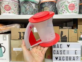 Polvilhador Tupperware 250 g Vermelho - Linha Gourmet