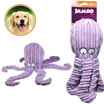 Polvo Aquatic 34cm Jambo Pet Brinquedo Mordedor Pelúcia para Cachorros