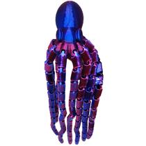 Polvo Articulado 32 cm Impressão 3d Decoração Brinquedo Bicolor Azul e Vermelho Polvo Articulado 32 cm Impressão 3d Decoração Brinquedo Bicolor Azul e Vermelho